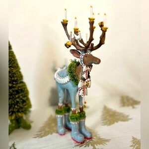 Patience Brewster Dashaway Dasher 12” Reindeer holiday figurine.